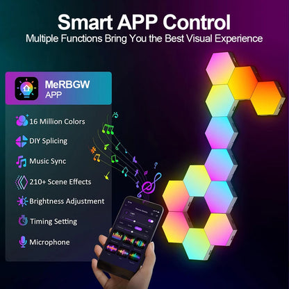 Interaktives Smart Hexagon Lichtsystem