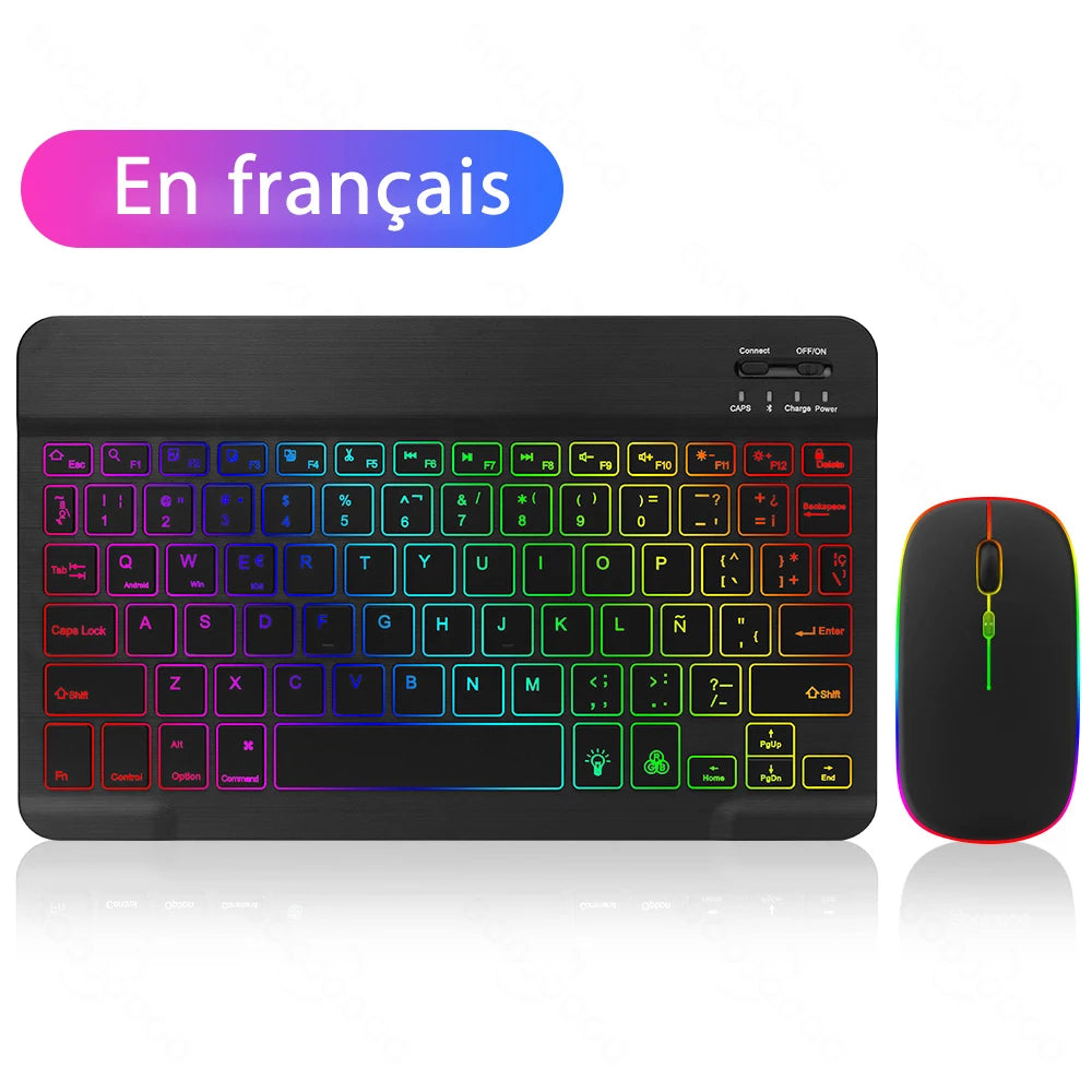 Beleuchtetes Bluetooth Tastatur-Maus-Set
