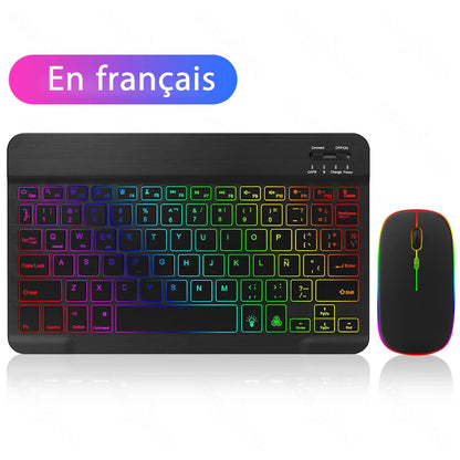 Beleuchtetes Bluetooth Tastatur-Maus-Set