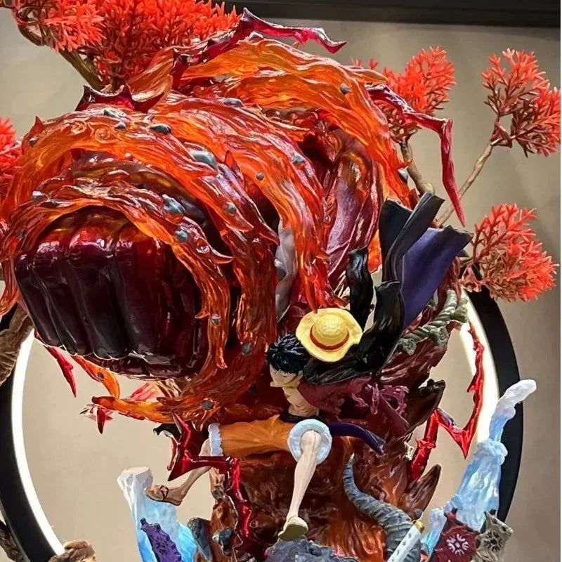 Red Roc Luffy LED Statue