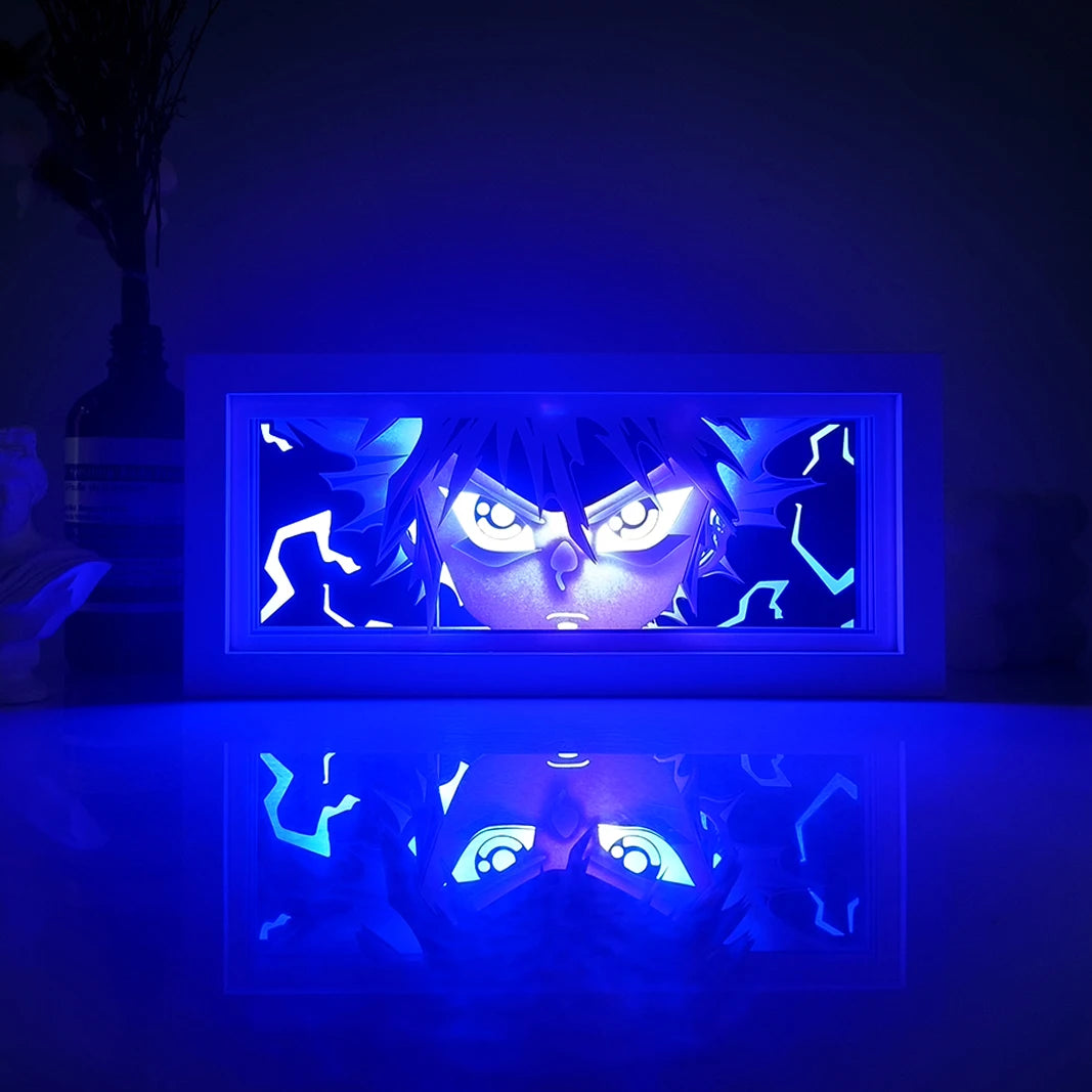 Anime Papier-Schnitt Nachtlicht – Farbwechsel LED Lichtbox Atmosphäre Zimmerlampe