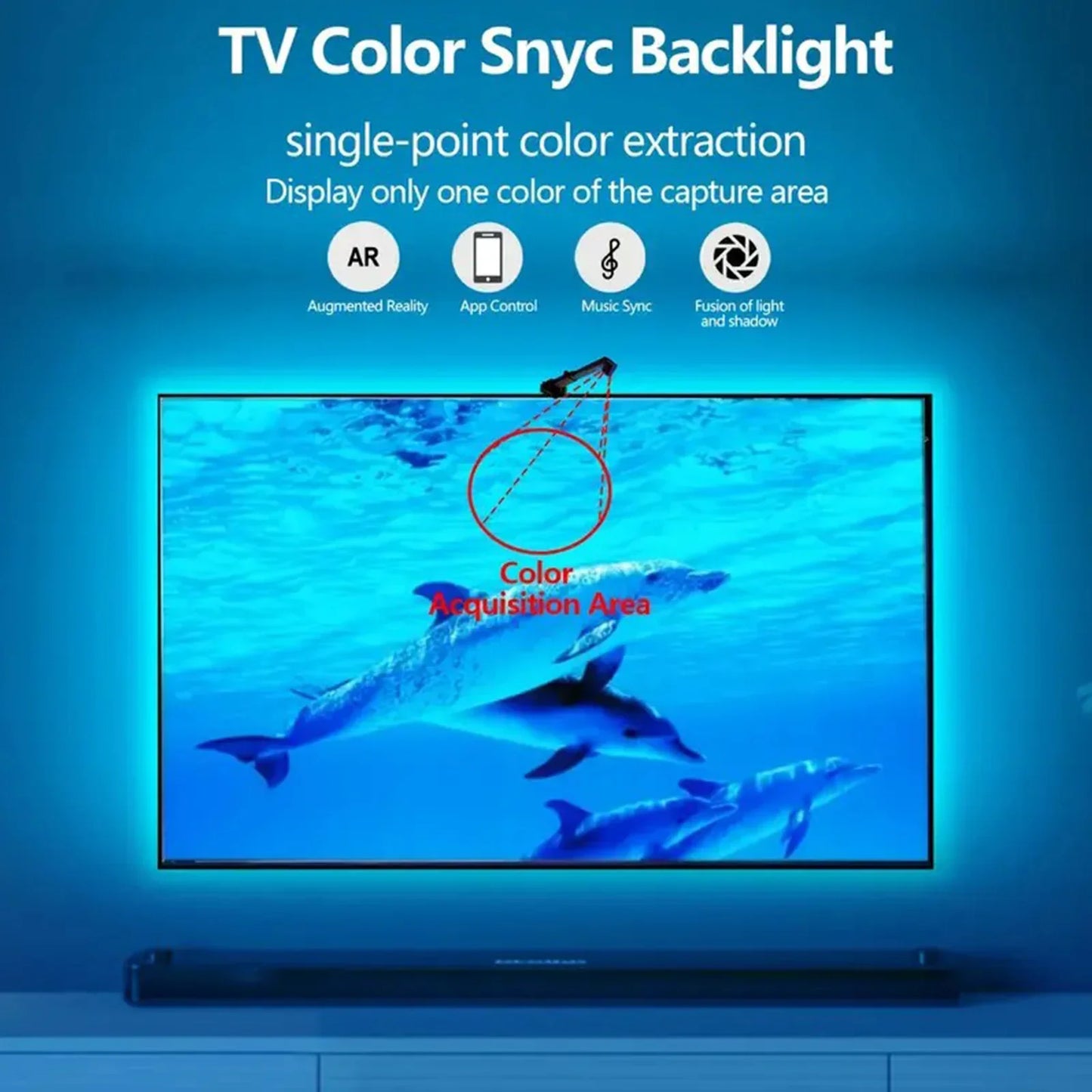 Immersives TV-Lichtsystem mit Farbsensor