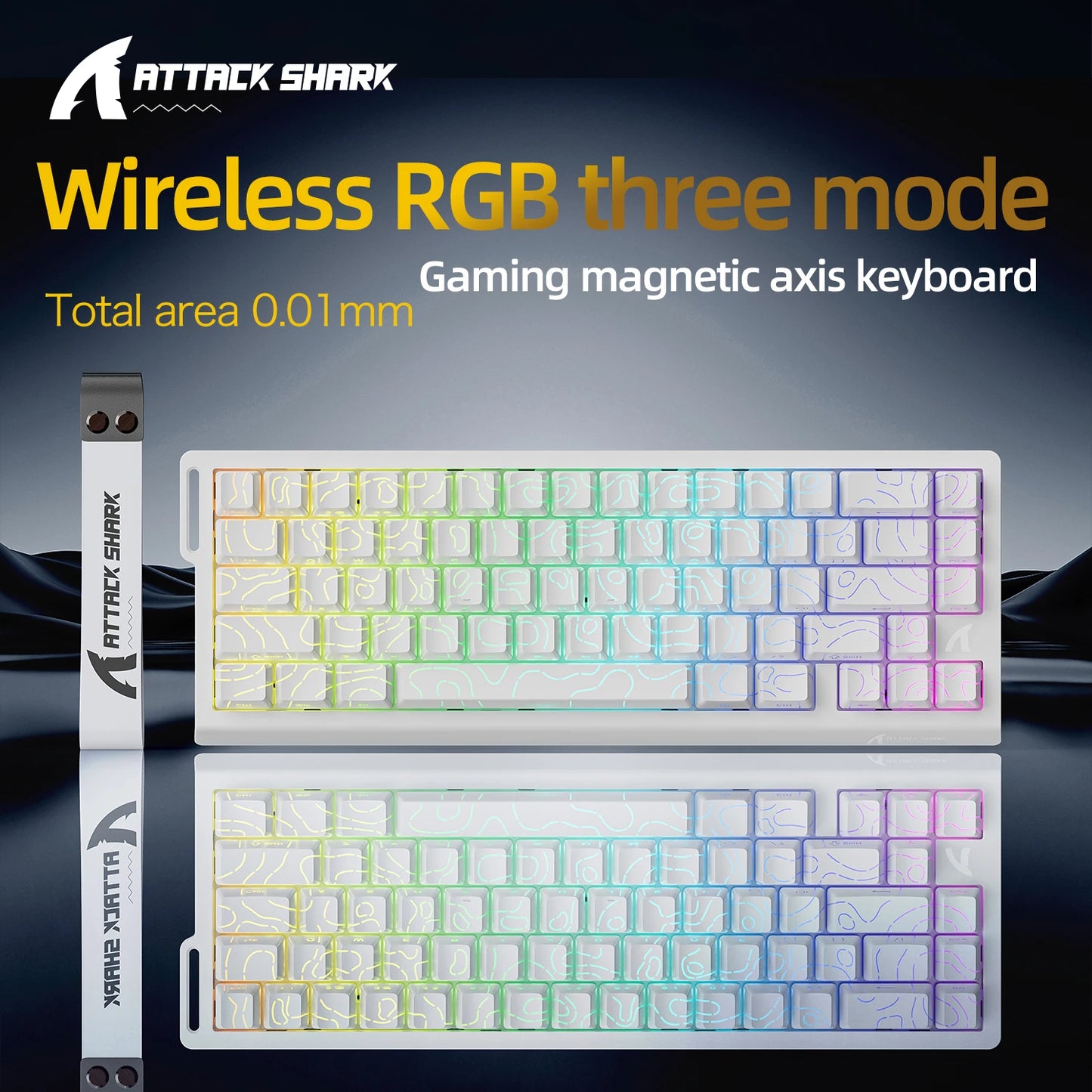 ATTACK SHARK X68HE Magnetisches Gaming Keyboard | 8000Hz, SOCD, Rapid Trigger