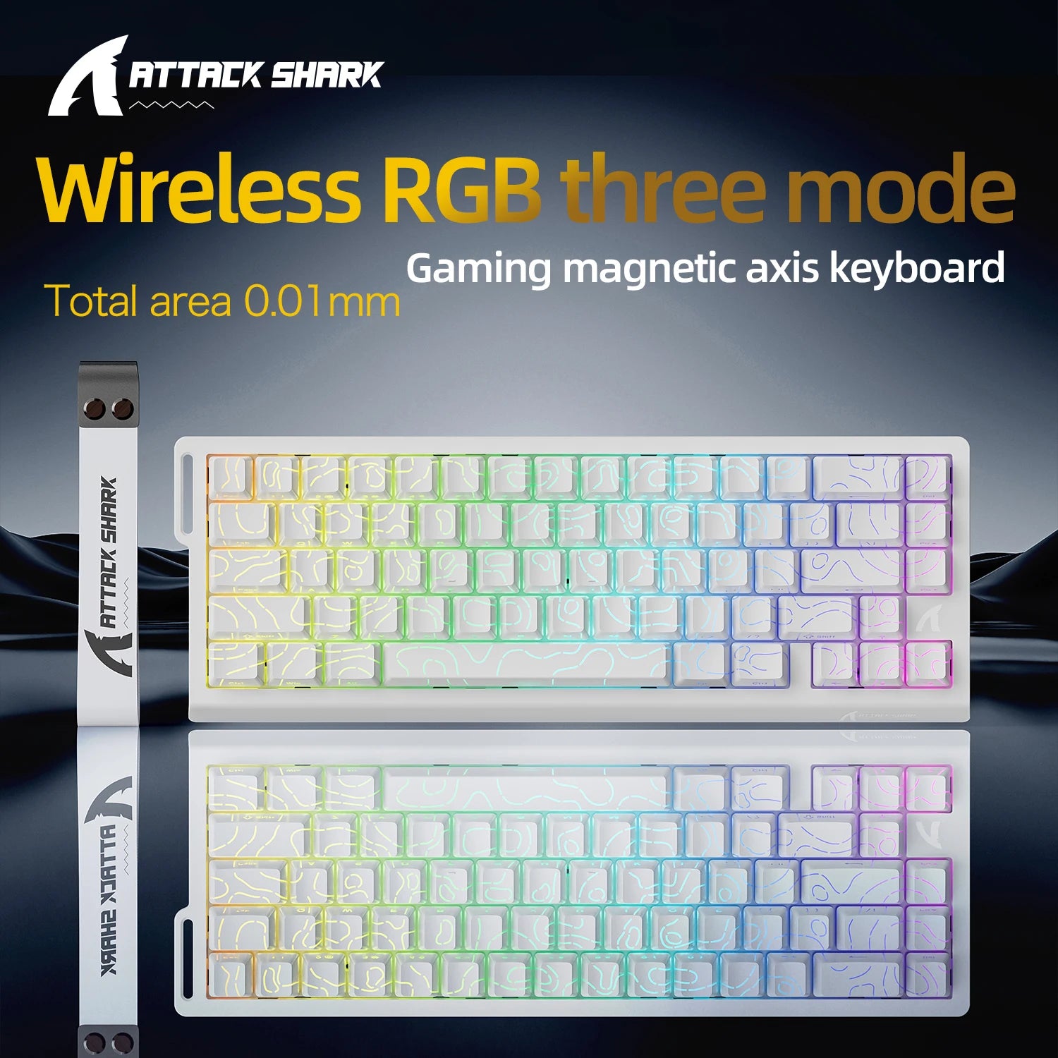 ATTACK SHARK X68HE Magnetisches Gaming Keyboard | 8000Hz, SOCD, Rapid Trigger