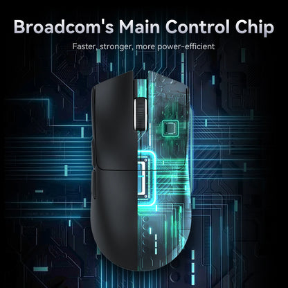 Kabellose Dual-Mode Gaming Maus – Transparent, 1600 DPI, Bluetooth & 2.4G