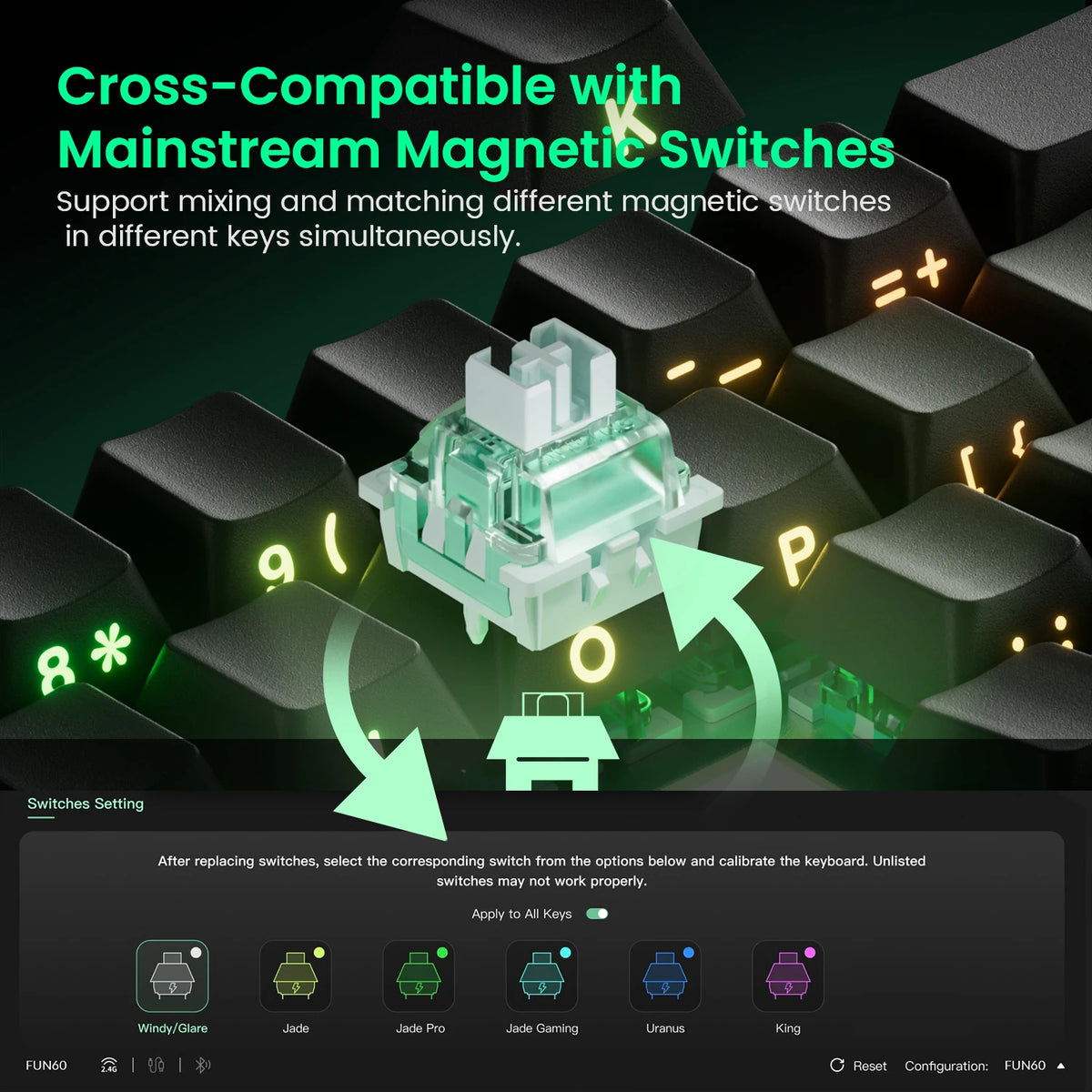 60% Wireless Rapid Trigger Tastatur