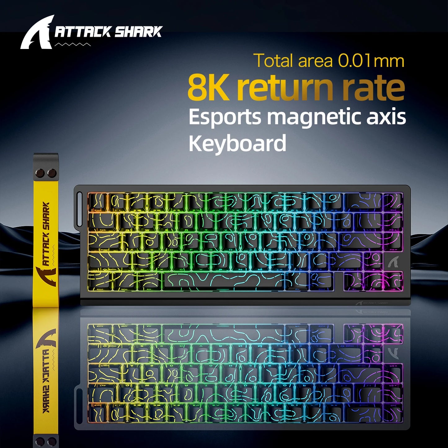 ATTACK SHARK X68HE Magnetisches Gaming Keyboard | 8000Hz, SOCD, Rapid Trigger