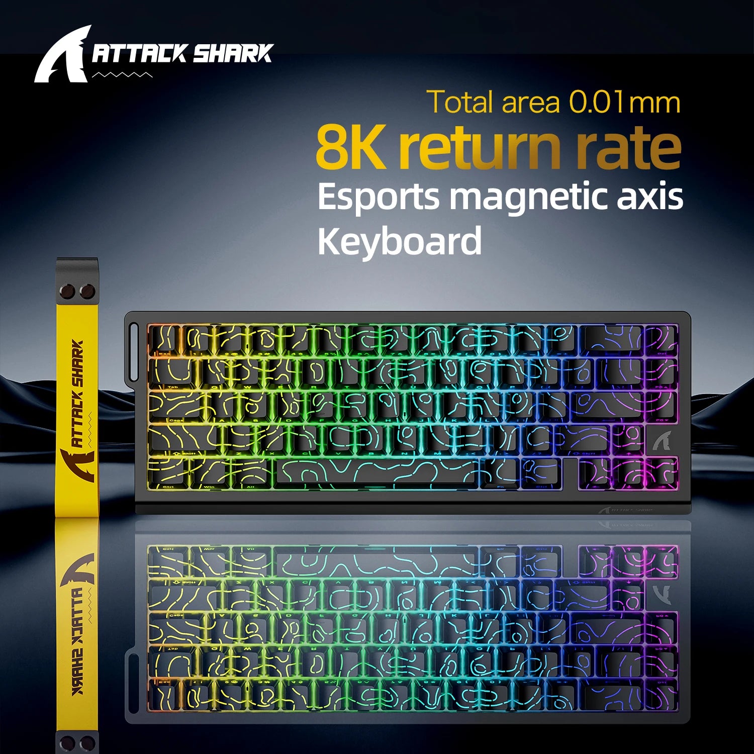 ATTACK SHARK X68HE Magnetisches Gaming Keyboard | 8000Hz, SOCD, Rapid Trigger