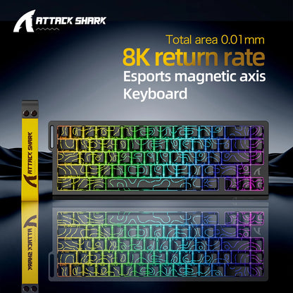 ATTACK SHARK X68HE Magnetisches Gaming Keyboard | 8000Hz, SOCD, Rapid Trigger