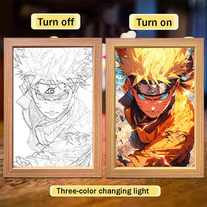 Anime "Naruto" Uchiha Sasuke home decoration painting Led night light bedroom decoration Christmas gift moon light