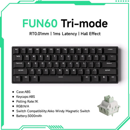 Akko MonsGeek FUN68 FUN60 PRO&MAX HE Magnetic Keyboard 60% 65% Gaming Keyboards Rapid Trigger 8K Custom Keyboard Gamer Esports