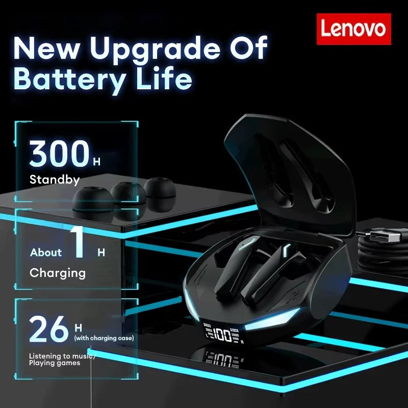 Lenovo XT53 Bluetooth 5.4 Gaming Earphones | LED Anzeige, Wasserdicht, Kabellos