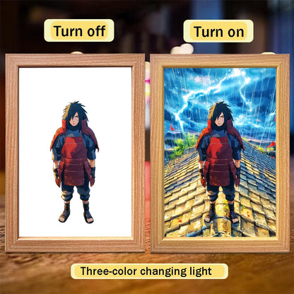 Anime "Naruto" Uchiha Sasuke home decoration painting Led night light bedroom decoration Christmas gift moon light