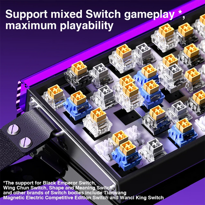 AULA HERO 68HE Magnetic Switch Keyboard RGB Gaming Mechanical Keyboard Rapid Trigger 8K Return Wired Esports Custom Keyboard