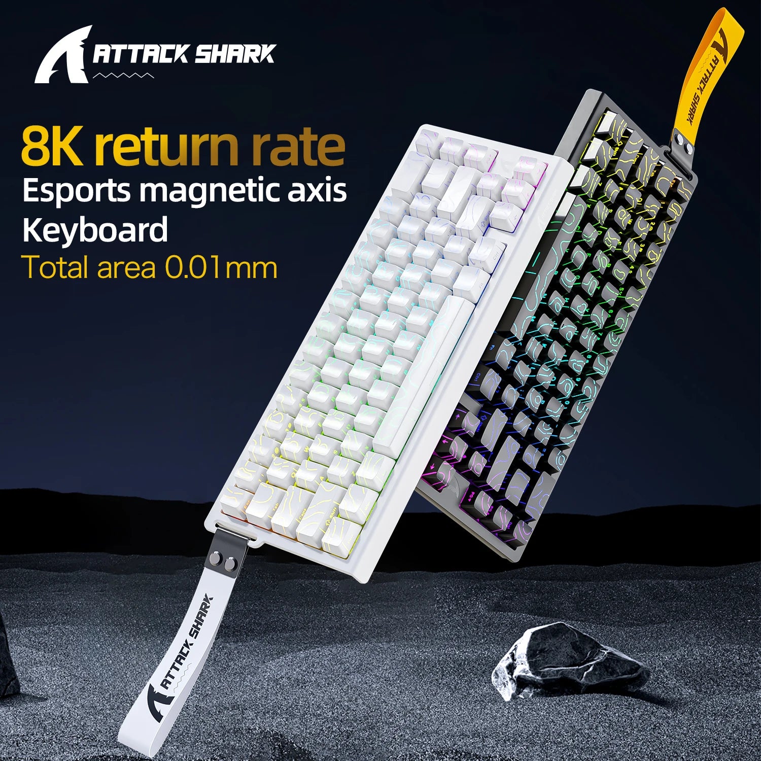 ATTACK SHARK X68HE Magnetisches Gaming Keyboard | 8000Hz, SOCD, Rapid Trigger