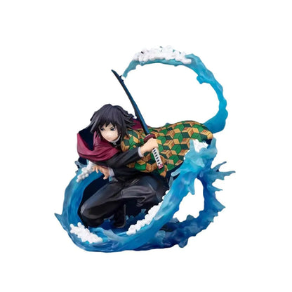 New Hot 17cm Demon Slayer Zero Tomioka Giyuu Anime Action Figure Pvc Collection Model Toy Desktop Ornament Model Toys
