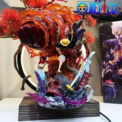 Red Roc Luffy LED Statue