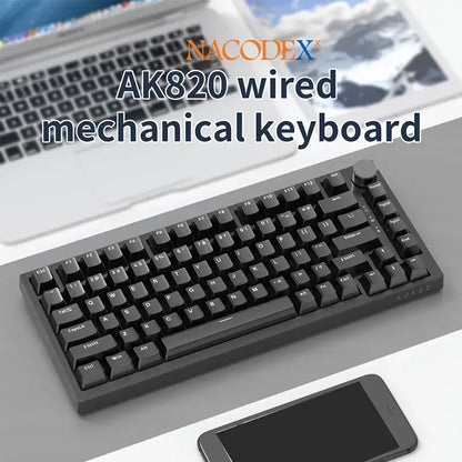 AJAZZ AK820 Mechanische Gaming Tastatur – Kabelgebunden, Hot-Swap, RGB Beleuchtung