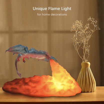 Mythische 3D-Feuerdrachen Ambiente-Leuchte
