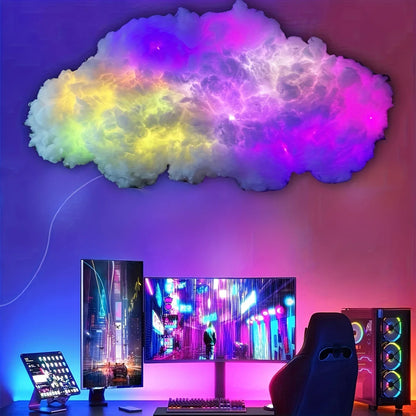 3D Gewitterwolke LED Nachtlicht | USB, RGB Strip, Gaming Zimmer Dekoration