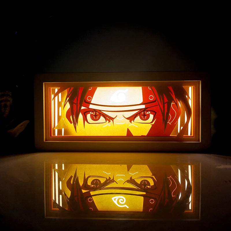 Anime Papier-Schnitt Nachtlicht – Farbwechsel LED Lichtbox Atmosphäre Zimmerlampe