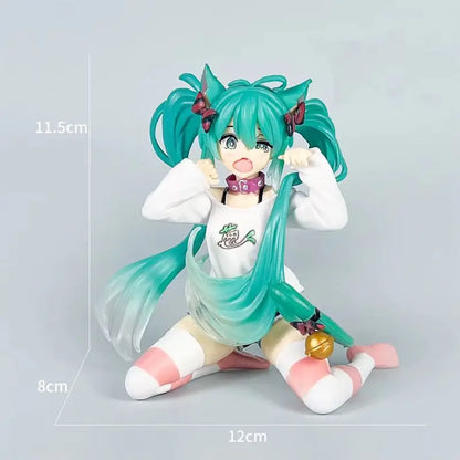 Hatsune Miku Anime Figur Katzenohren Pyjama