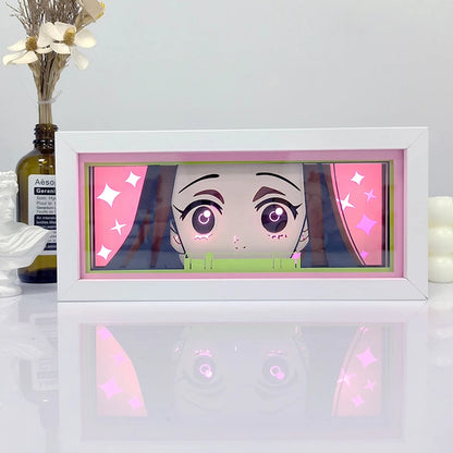Anime Papier-Schnitt Nachtlicht – Farbwechsel LED Lichtbox Atmosphäre Zimmerlampe