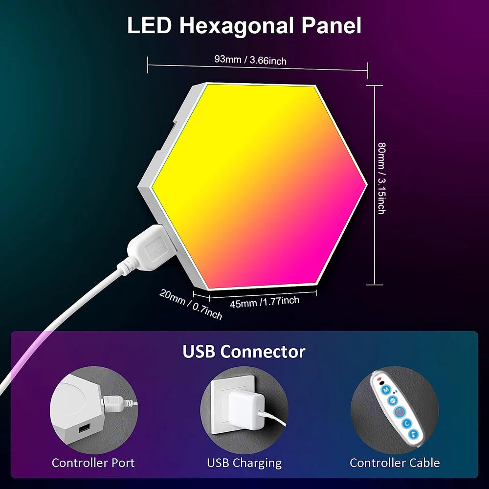 Interaktives Smart Hexagon Lichtsystem