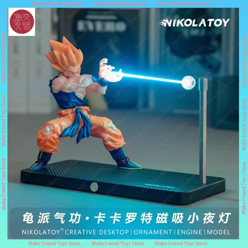 Dragon Ball Z Goku Magnetic Led Lamp Kamehameha Wave Light Anime Night Light Mood Light Desk Decor For Japanese Anime Fans Gifts