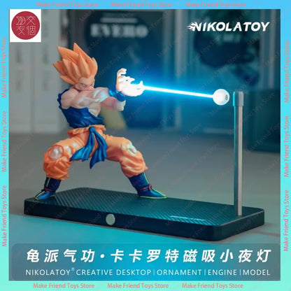 Dragon Ball Z Goku Magnetic Led Lamp Kamehameha Wave Light Anime Night Light Mood Light Desk Decor For Japanese Anime Fans Gifts