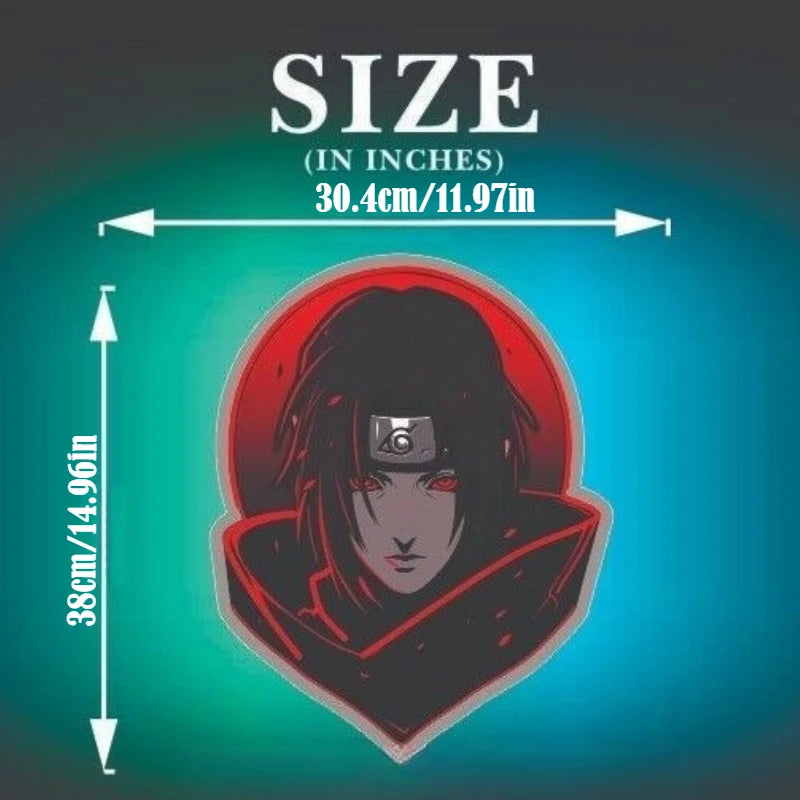 Naruto Itachi Uchiha Neon Light Sign USB Powered Dimmable LED Anime Wall Decor for Bedroom Gaming Room Decor Anime Fans Gift