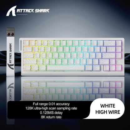 ATTACK SHARK X68HE Magnetisches Gaming Keyboard | 8000Hz, SOCD, Rapid Trigger
