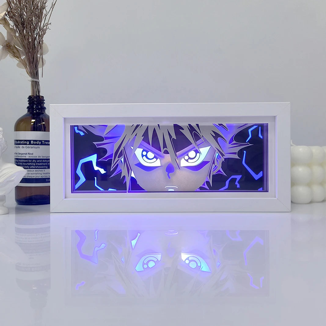 Anime Papier-Schnitt Nachtlicht – Farbwechsel LED Lichtbox Atmosphäre Zimmerlampe