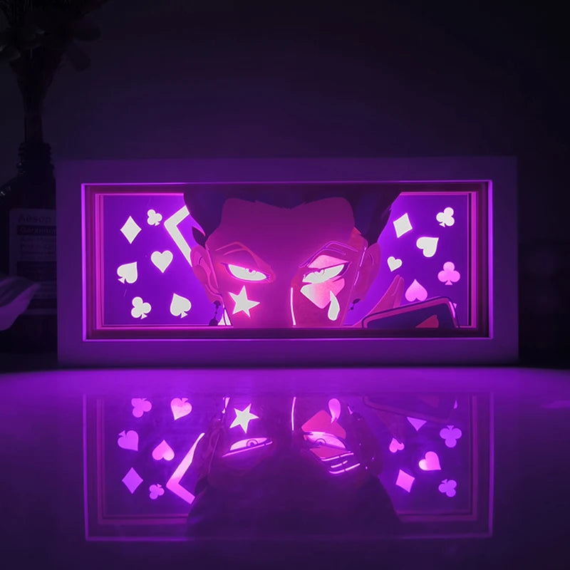 Anime Papier-Schnitt Nachtlicht – Farbwechsel LED Lichtbox Atmosphäre Zimmerlampe