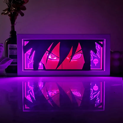 Anime Papier-Schnitt Nachtlicht – Farbwechsel LED Lichtbox Atmosphäre Zimmerlampe
