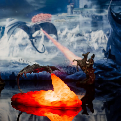 Mythische 3D-Feuerdrachen Ambiente-Leuchte