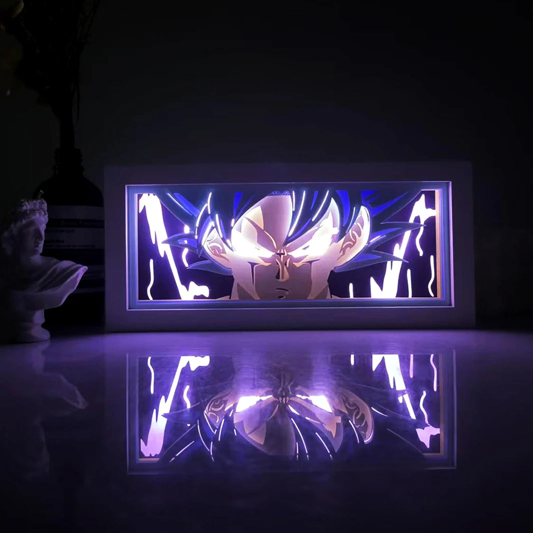 Anime Papier-Schnitt Nachtlicht – Farbwechsel LED Lichtbox Atmosphäre Zimmerlampe