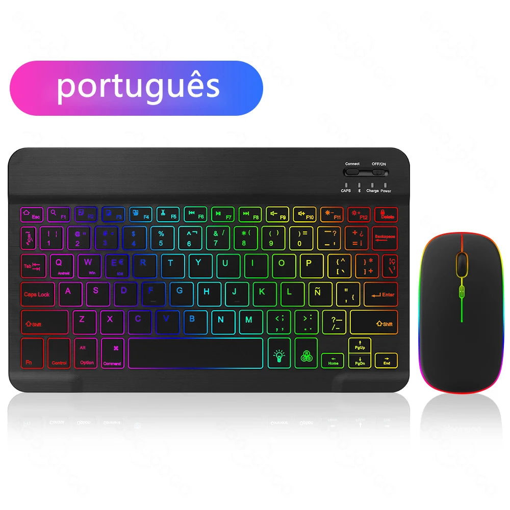 Beleuchtetes Bluetooth Tastatur-Maus-Set