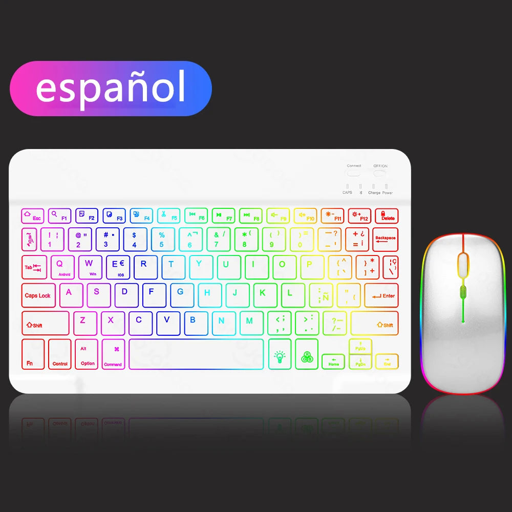 Beleuchtetes Bluetooth Tastatur-Maus-Set