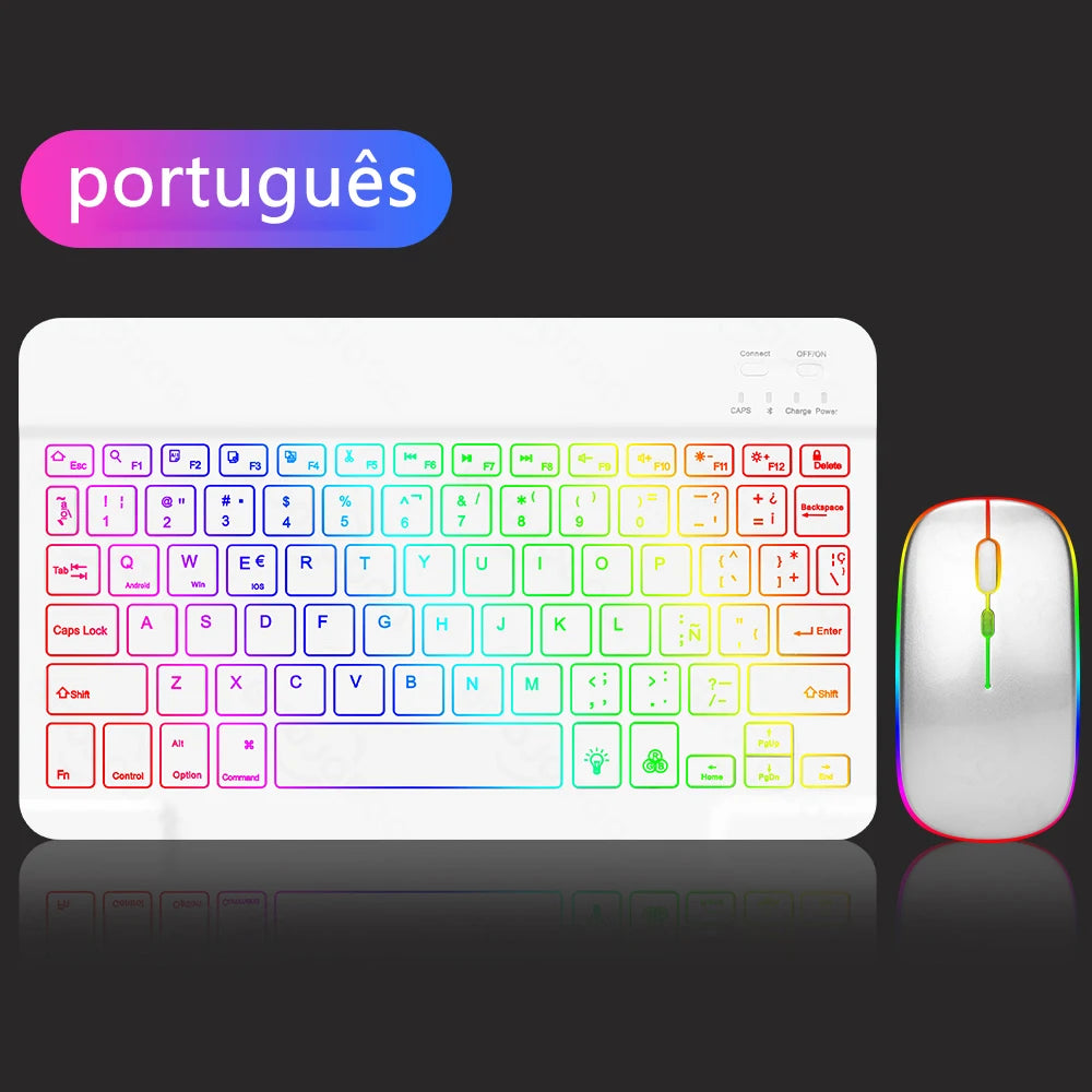 Beleuchtetes Bluetooth Tastatur-Maus-Set