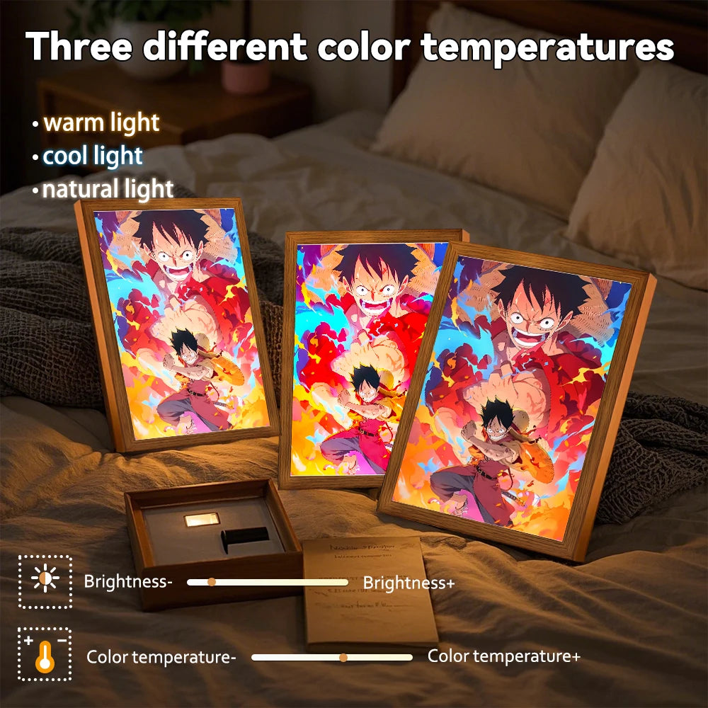One Piece Premium 3D Lichtkunst Rahmen