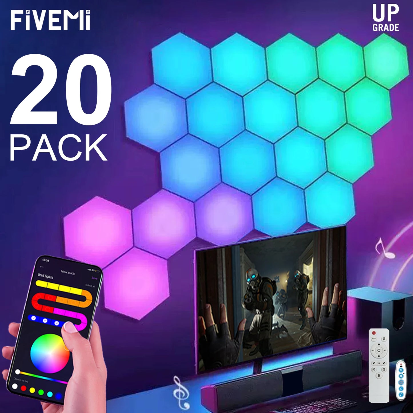 Modulares 3D Hexagon Lichtsystem