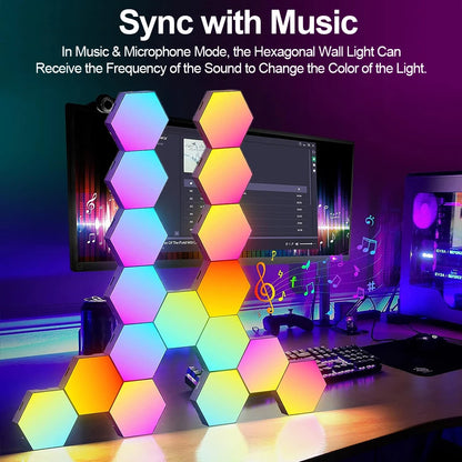 Interaktives Smart Hexagon Lichtsystem