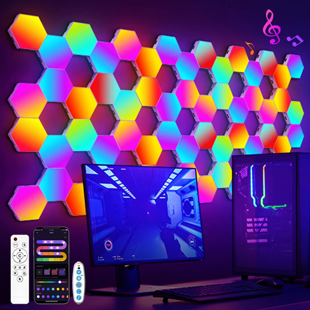 Interaktives Smart Hexagon Lichtsystem