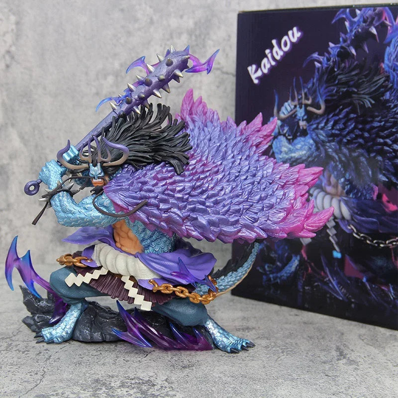 30cm One Piece Kaido Four Emperor Beasts Pirates Anime Figure Model Statue Boys Collection Desktop Decoration Ornament Toys Gif