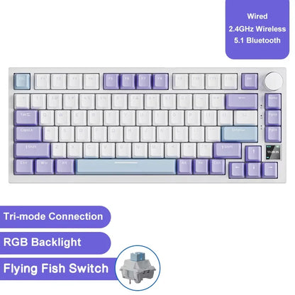 AJAZZ AK820 Mechanische Gaming Tastatur – Kabelgebunden, Hot-Swap, RGB Beleuchtung