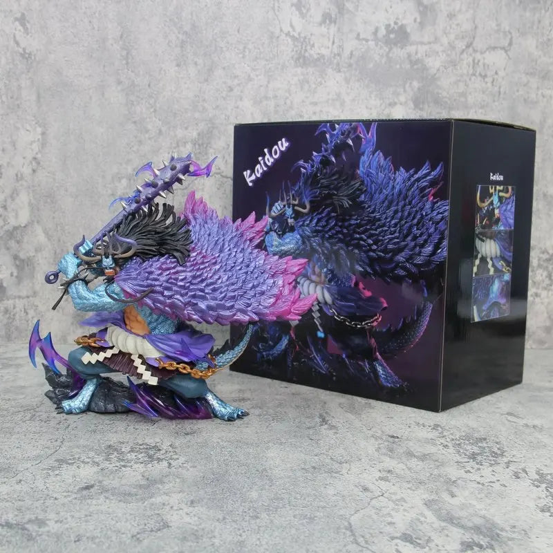 30cm One Piece Kaido Four Emperor Beasts Pirates Anime Figure Model Statue Boys Collection Desktop Decoration Ornament Toys Gif