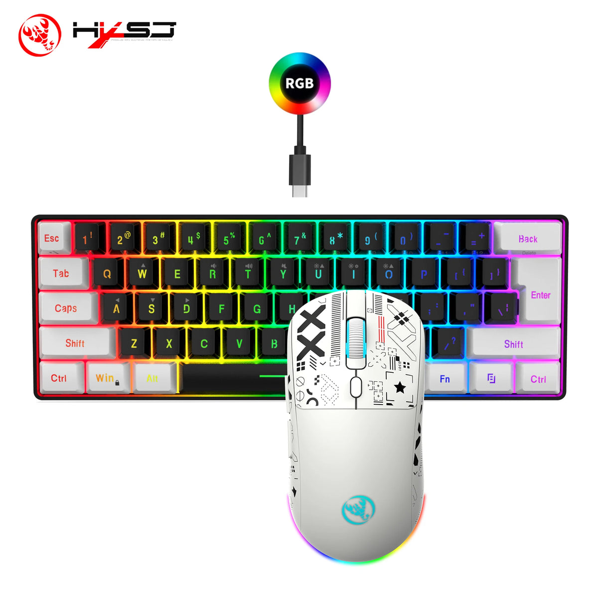 Kompaktes 60% RGB Gaming-Set