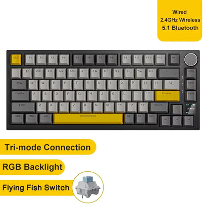AJAZZ AK820 Mechanische Gaming Tastatur – Kabelgebunden, Hot-Swap, RGB Beleuchtung