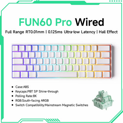 Akko MonsGeek FUN68 FUN60 PRO&MAX HE Magnetic Keyboard 60% 65% Gaming Keyboards Rapid Trigger 8K Custom Keyboard Gamer Esports
